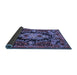 Sideview of Medallion Blue French Rug, tr474blu