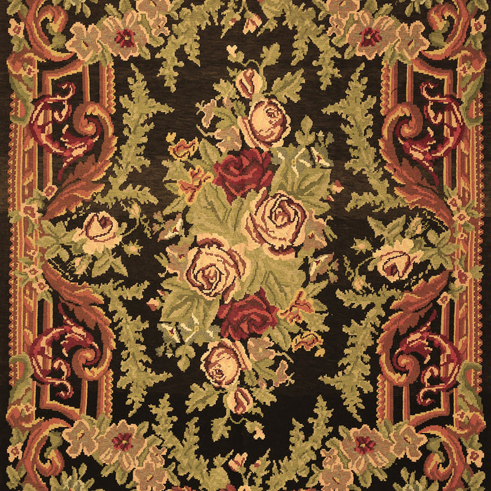 Medallion Brown French Rug, tr474brn