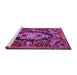 Sideview of Machine Washable Medallion Purple French Area Rugs, wshtr474pur