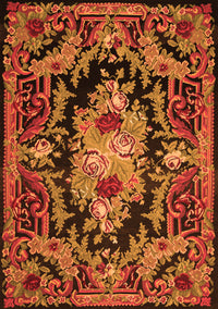 Medallion Orange French Rug, tr474org