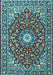 Oriental Light Blue Traditional Rug, tr4750lblu