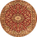 Machine Washable Oriental Orange Traditional Area Rugs, wshtr4750org