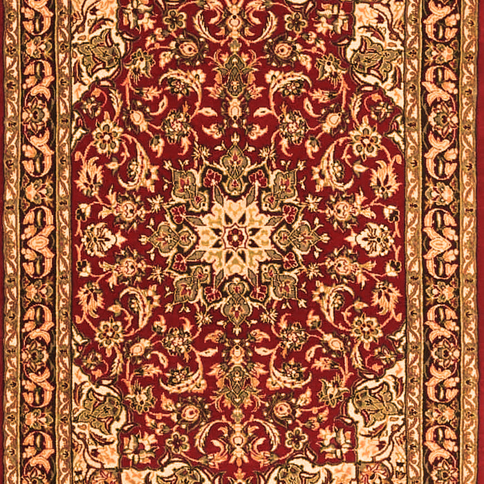 Serging Thickness of Machine Washable Oriental Orange Traditional Area Rugs, wshtr4750org