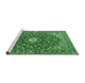 Sideview of Machine Washable Oriental Emerald Green Traditional Area Rugs, wshtr4750emgrn