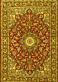 Oriental Yellow Traditional Rug, tr4750yw