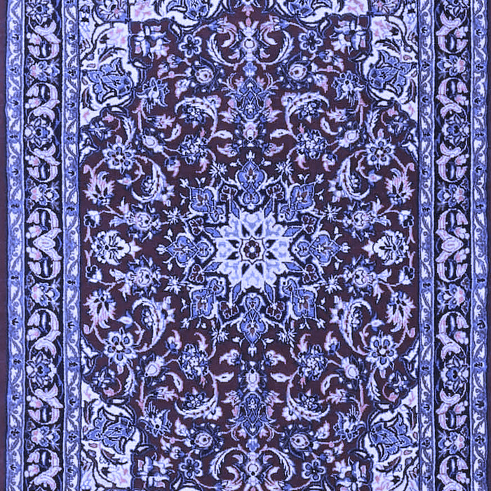 Machine Washable Oriental Blue Traditional Rug, wshtr4750blu