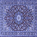 Square Oriental Blue Traditional Rug, tr4750blu