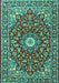 Oriental Turquoise Traditional Rug, tr4750turq