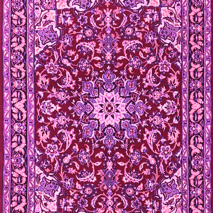 Machine Washable Oriental Pink Traditional Rug, wshtr4750pnk