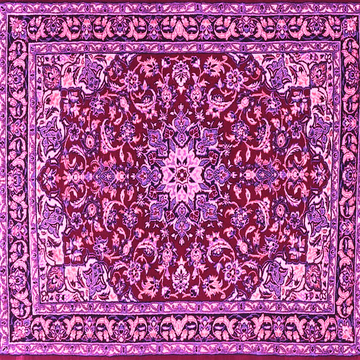 Square Machine Washable Oriental Pink Traditional Rug, wshtr4750pnk