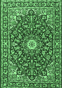 Oriental Emerald Green Traditional Rug, tr4750emgrn