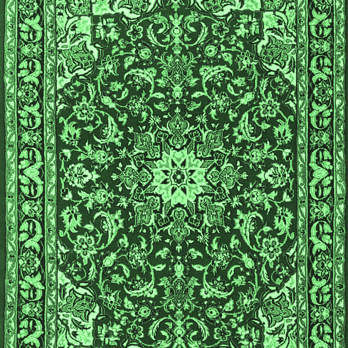 Oriental Emerald Green Traditional Rug, tr4750emgrn