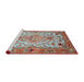 Sideview of Machine Washable Traditional Fire Brick Red Rug, wshtr4751