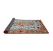 Sideview of Traditional Fire Brick Red Medallion Rug, tr4751