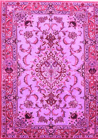 Medallion Pink Traditional Rug, tr4751pnk