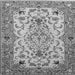 Serging Thickness of Medallion Gray Traditional Rug, tr4751gry