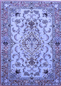 Medallion Blue Traditional Rug, tr4751blu