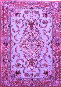 Medallion Purple Traditional Rug, tr4751pur