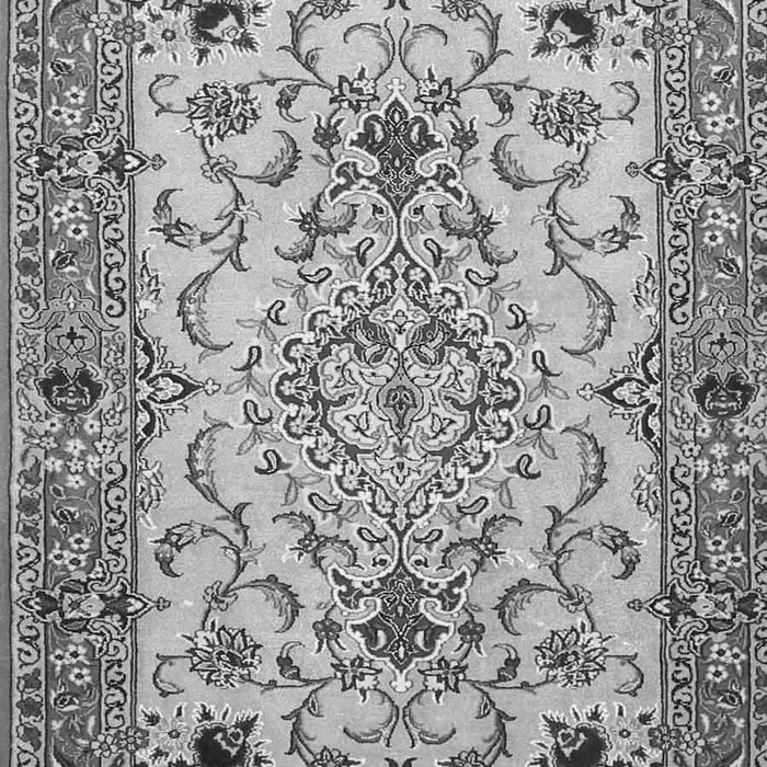 Serging Thickness of Machine Washable Medallion Gray Traditional Rug, wshtr4751gry