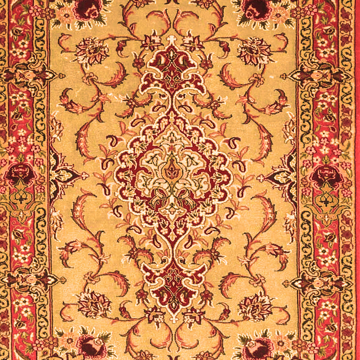 Medallion Orange Traditional Rug, tr4751org