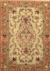 Medallion Brown Traditional Rug, tr4751brn