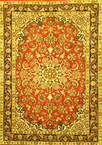 Oriental Yellow Traditional Rug, tr4752yw