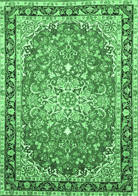 Oriental Emerald Green Traditional Rug, tr4752emgrn