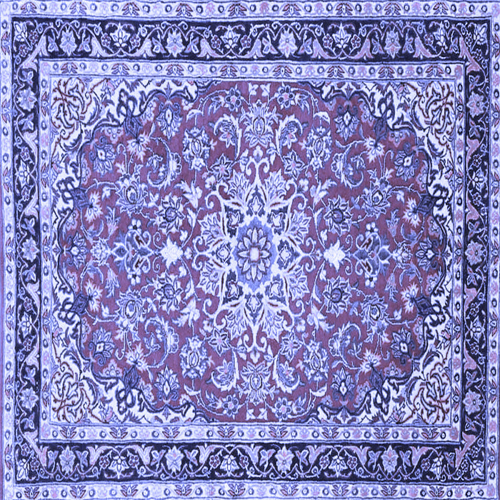 Square Oriental Blue Traditional Rug, tr4752blu