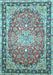 Oriental Light Blue Traditional Rug, tr4752lblu