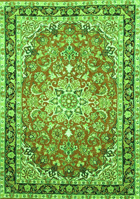 Oriental Green Traditional Rug, tr4752grn