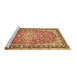 Sideview of Machine Washable Oriental Brown Traditional Rug, wshtr4752brn