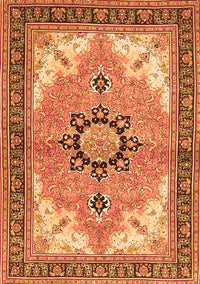 Medallion Orange Traditional Rug, tr4753org