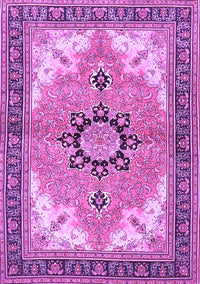 Medallion Purple Traditional Rug, tr4753pur