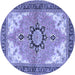 Round Medallion Blue Traditional Rug, tr4753blu