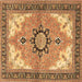 Square Medallion Brown Traditional Rug, tr4753brn