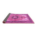 Sideview of Medallion Pink Traditional Rug, tr4753pnk