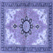 Square Medallion Blue Traditional Rug, tr4753blu
