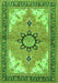 Serging Thickness of Machine Washable Medallion Green Traditional Area Rugs, wshtr4753grn