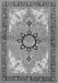 Serging Thickness of Machine Washable Medallion Gray Traditional Rug, wshtr4753gry