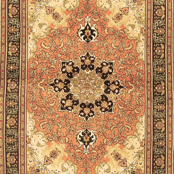 Medallion Brown Traditional Rug, tr4753brn