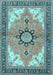 Medallion Light Blue Traditional Rug, tr4753lblu