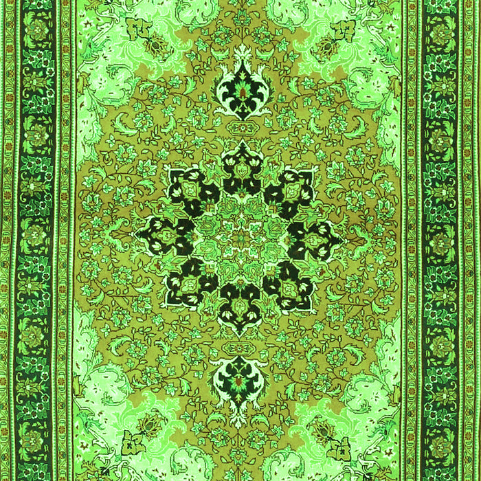 Medallion Green Traditional Rug, tr4753grn