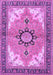 Machine Washable Medallion Purple Traditional Area Rugs, wshtr4753pur