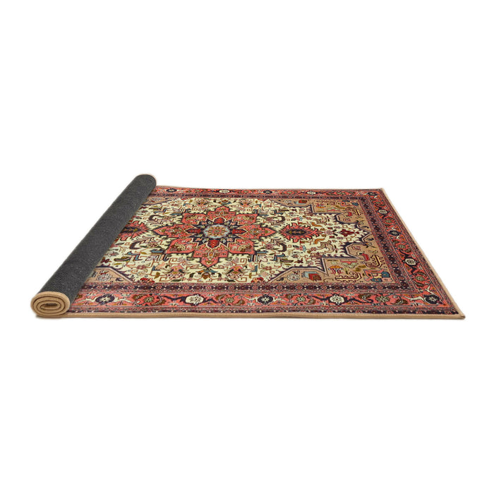 Sideview of Traditional Brown Red Persian Rug, tr4754
