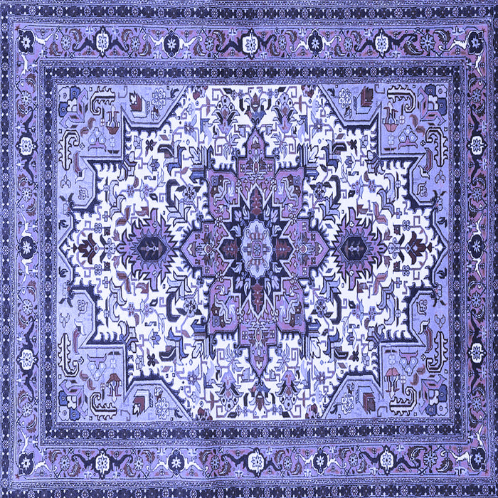 Square Persian Blue Traditional Rug, tr4754blu