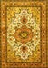 Machine Washable Persian Yellow Traditional Rug, wshtr4754yw