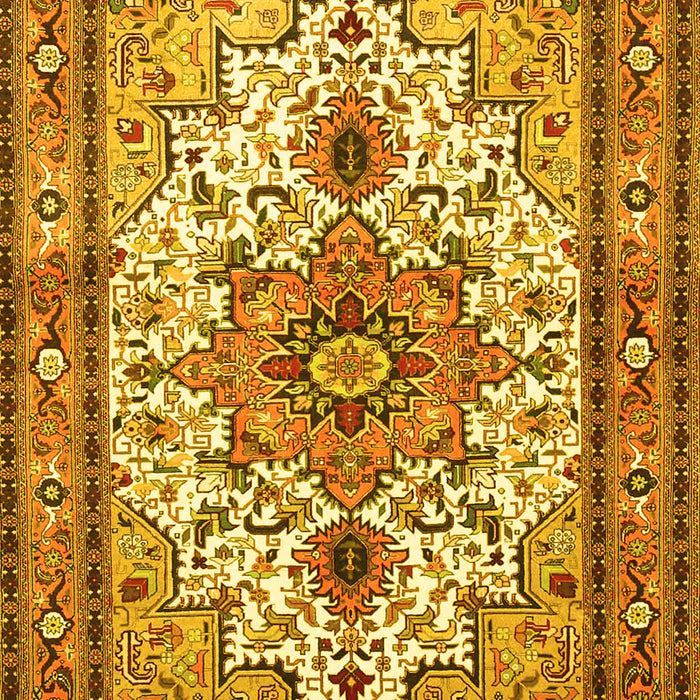 Machine Washable Persian Yellow Traditional Rug, wshtr4754yw