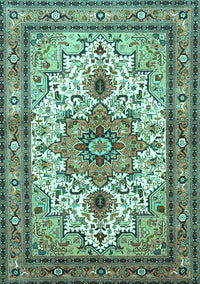 Persian Turquoise Traditional Rug, tr4754turq