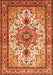 Serging Thickness of Machine Washable Persian Orange Traditional Area Rugs, wshtr4754org