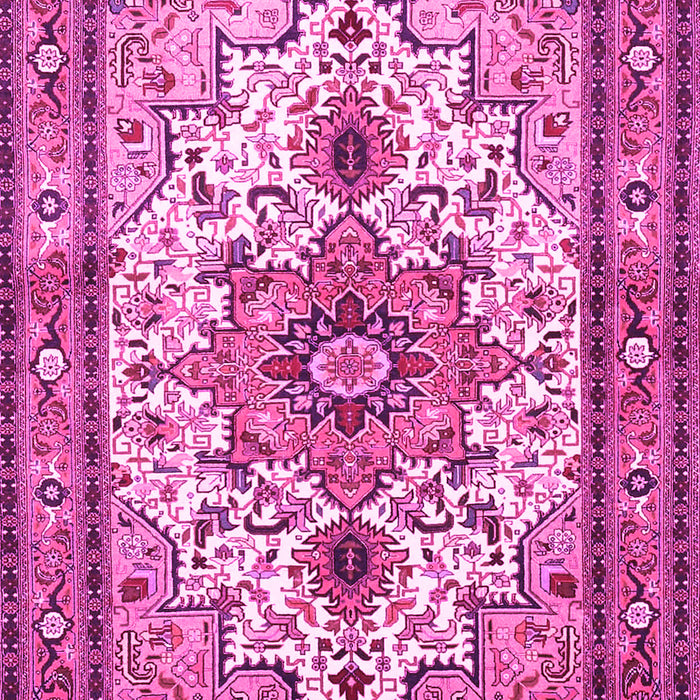 Machine Washable Persian Pink Traditional Rug, wshtr4754pnk